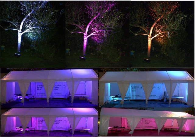 Disco lights with half starlight lining